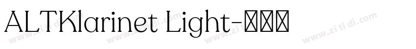 ALTKlarinet Light字体转换